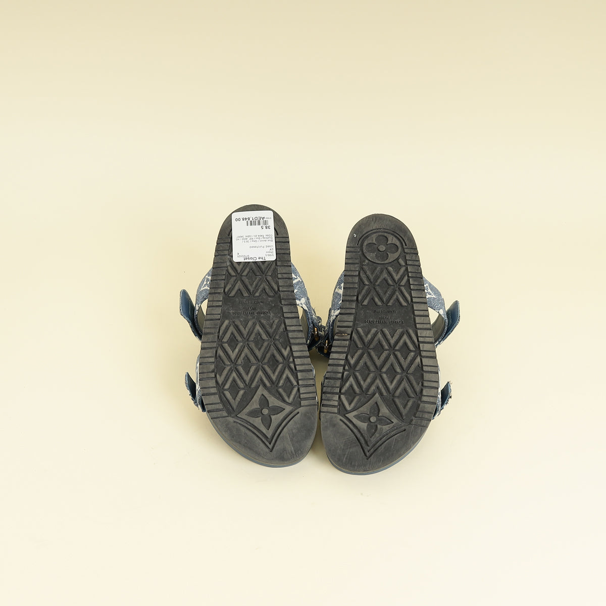 Louis Vuitton Blue Bom Dia Flat Comfort Mule 38.5