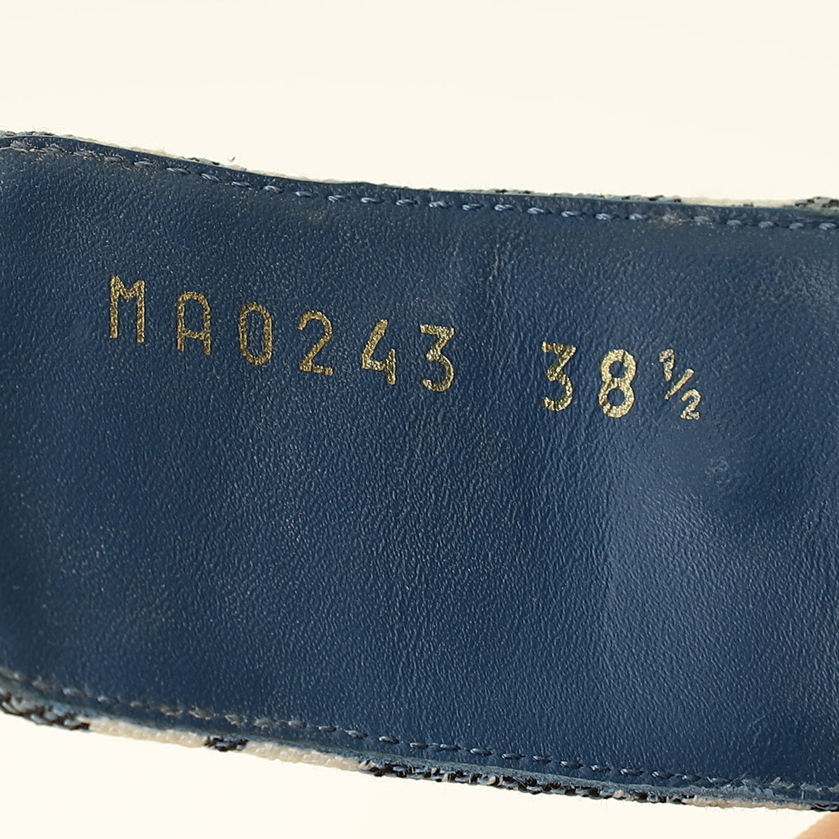 Louis Vuitton Blue Bom Dia Flat Comfort Mule 38.5