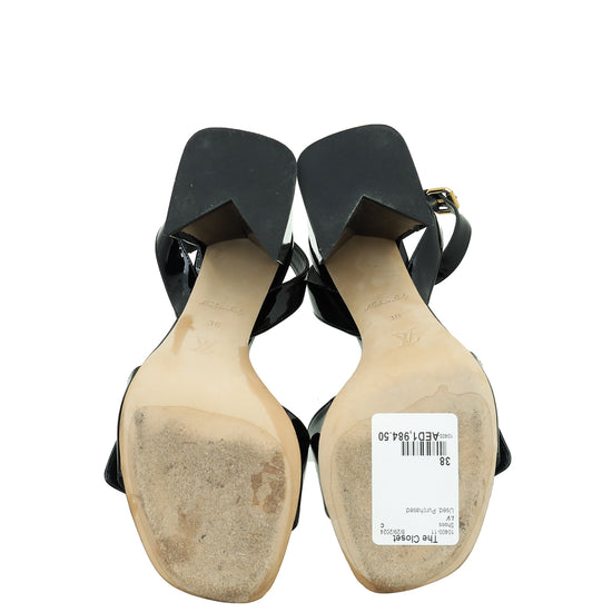 Louis Vuitton Black Shake Sandal 38