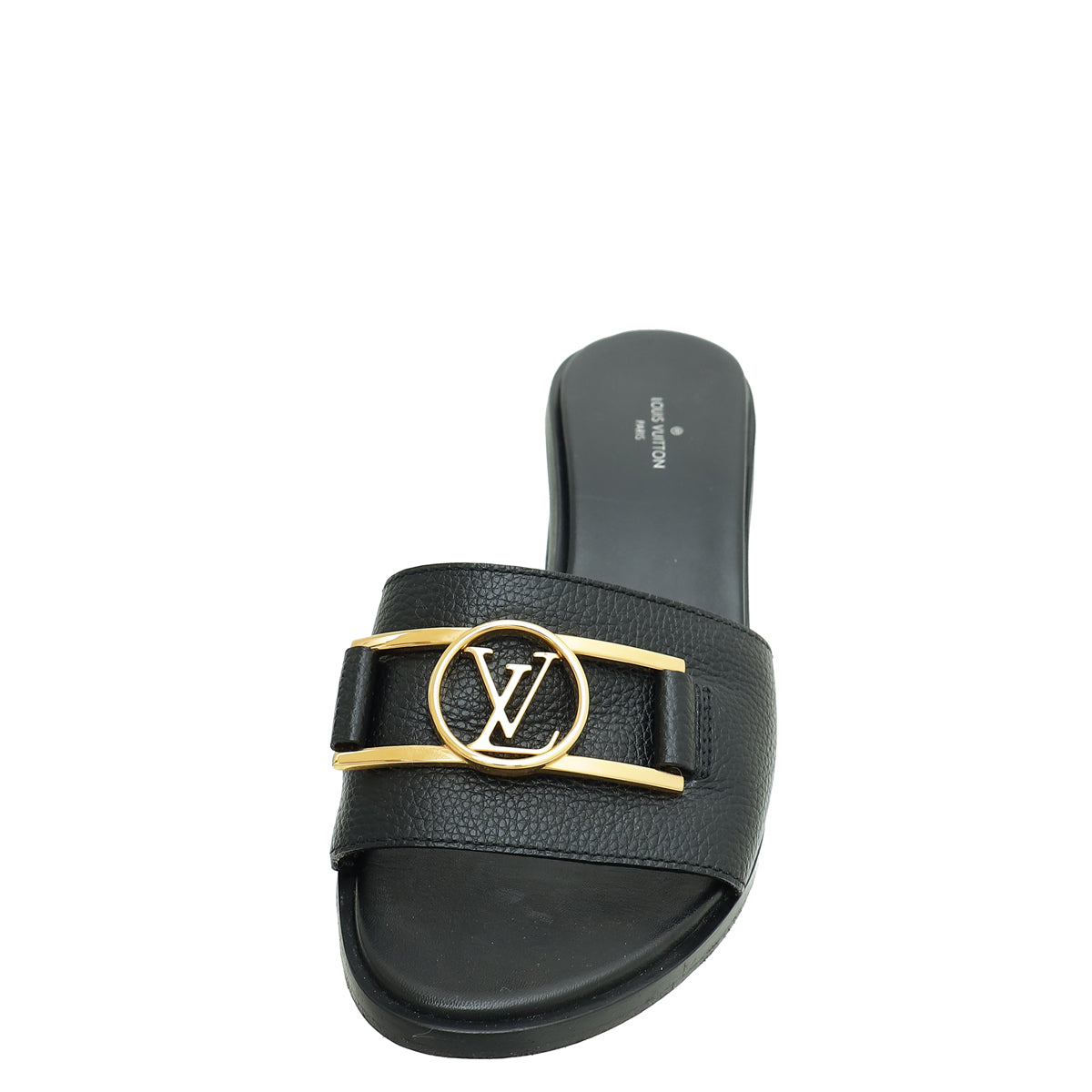 Louis Vuitton Black Lock It Mules 38
