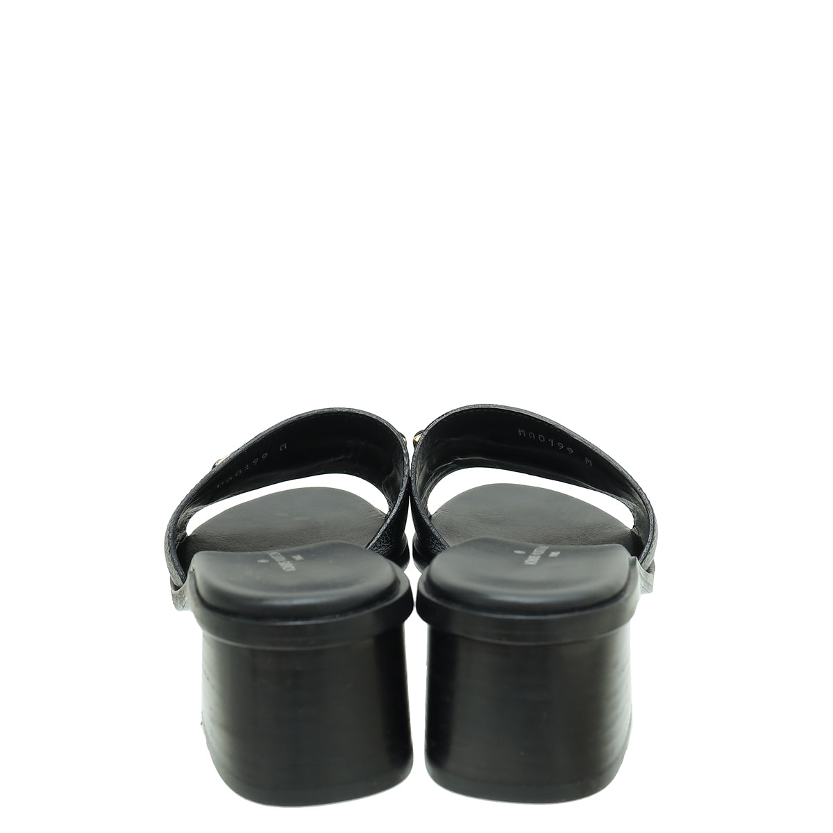 Louis Vuitton Black Lock It Mules 38