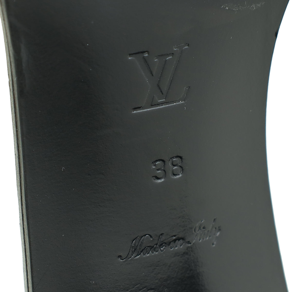 Louis Vuitton Black Lock It Mules 38