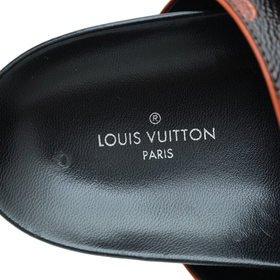 Louis Vuitton Brown Monogram Canvas Bom Dia Flat Slides Size 41