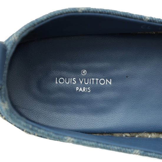 Louis Vuitton Blue Monogram Denim Starboard Espadrille Flats 38