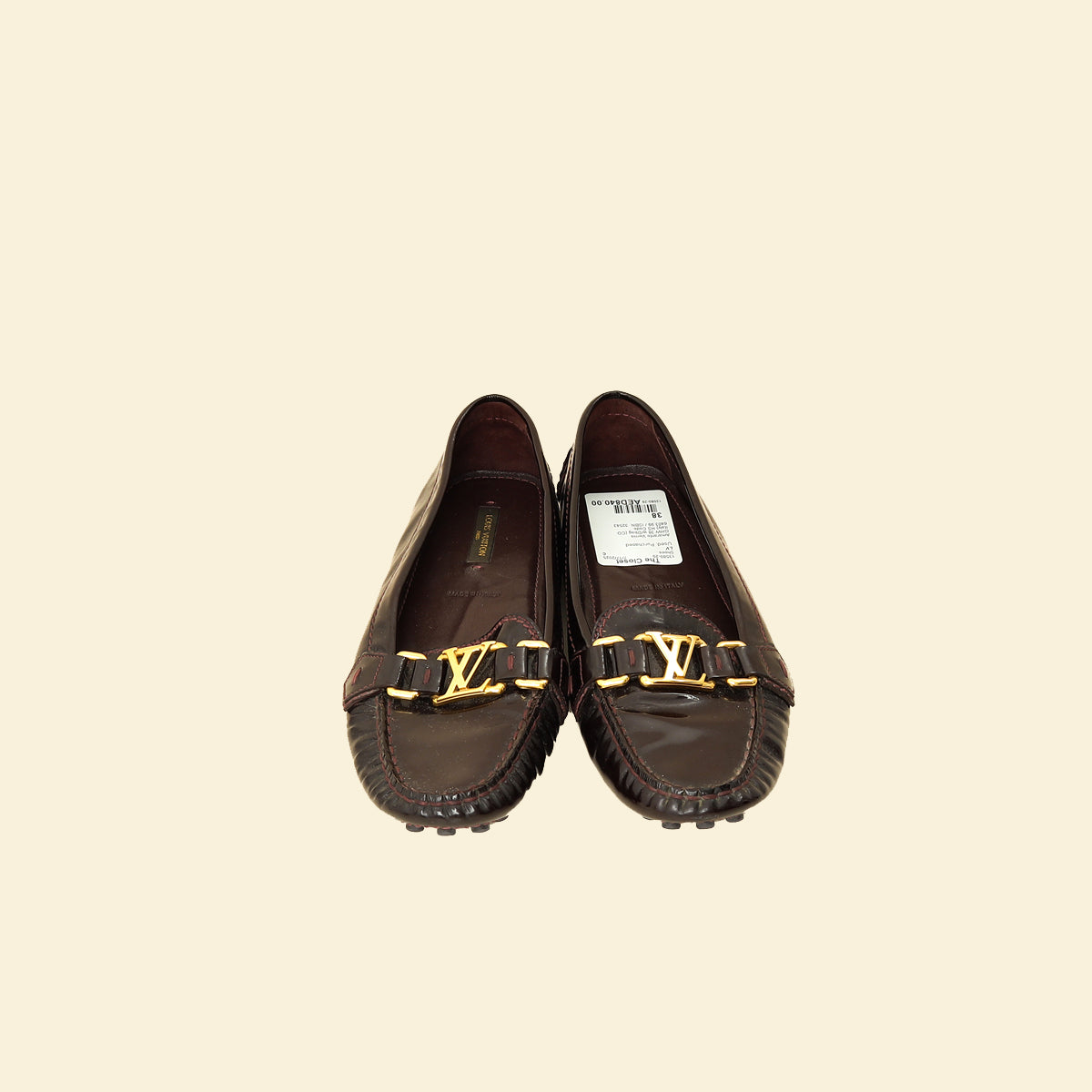 Louis Vuitton Amarante Initial Loafers 38-Louis Vuitton-THE CLOSET