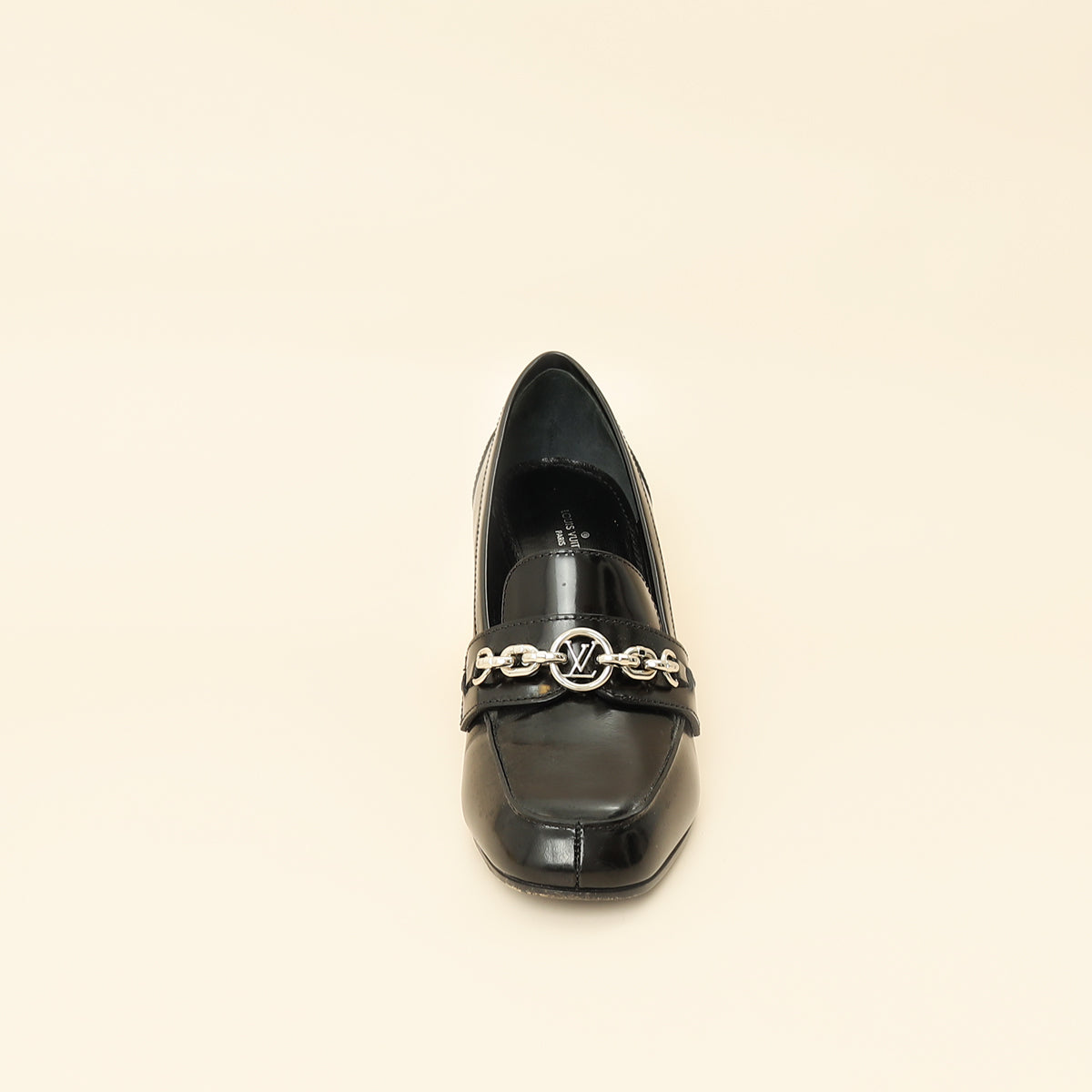 Louis Vuitton Black Chain Heel Loafer 38-Louis Vuitton-THE CLOSET