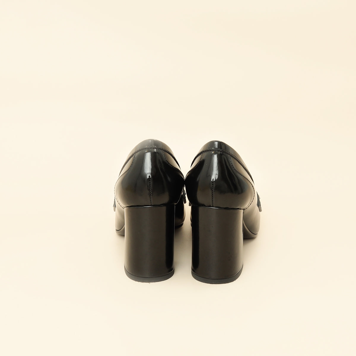 Louis Vuitton Black Chain Heel Loafer 38-Louis Vuitton-THE CLOSET