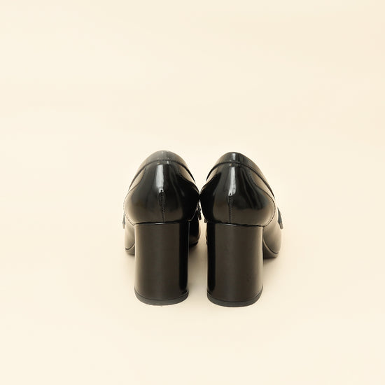 Louis Vuitton Black Chain Heel Loafer 38-Louis Vuitton-THE CLOSET