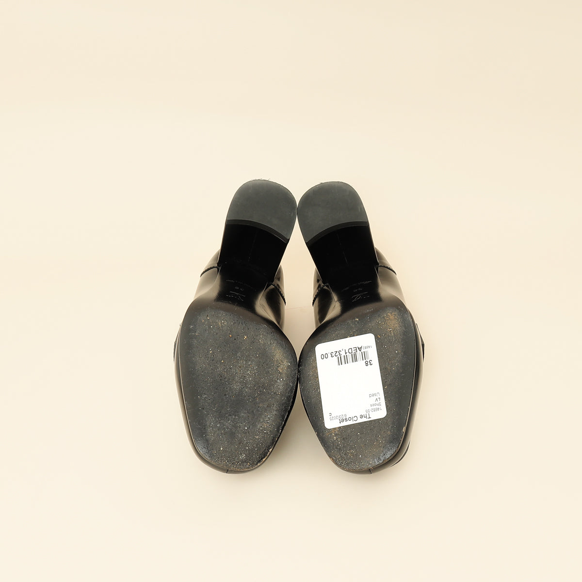 Louis Vuitton Black Chain Heel Loafer 38-Louis Vuitton-THE CLOSET