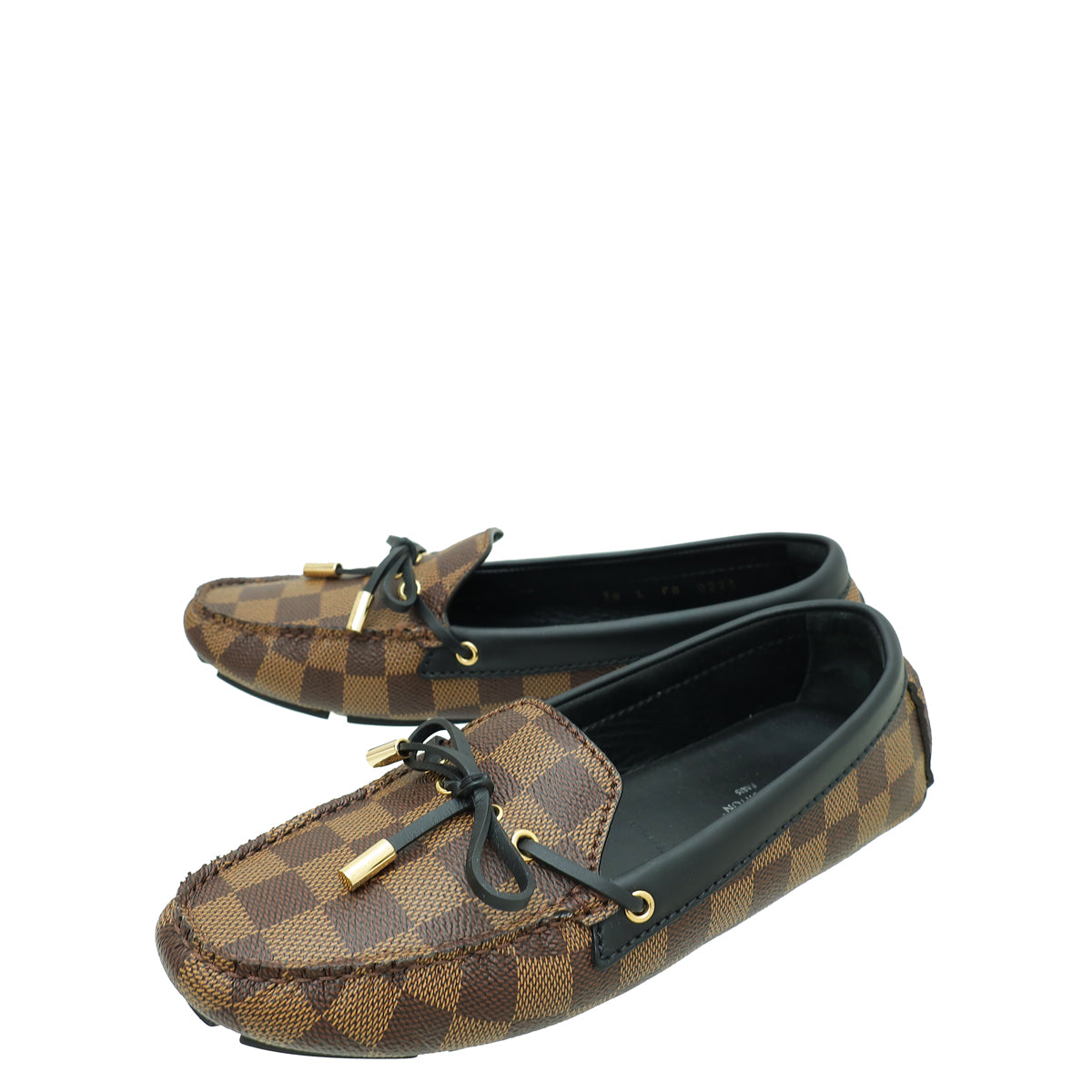 Louis Vuitton Damier Ebene Driver Moccasin Loafer 38-Louis Vuitton-THE CLOSET
