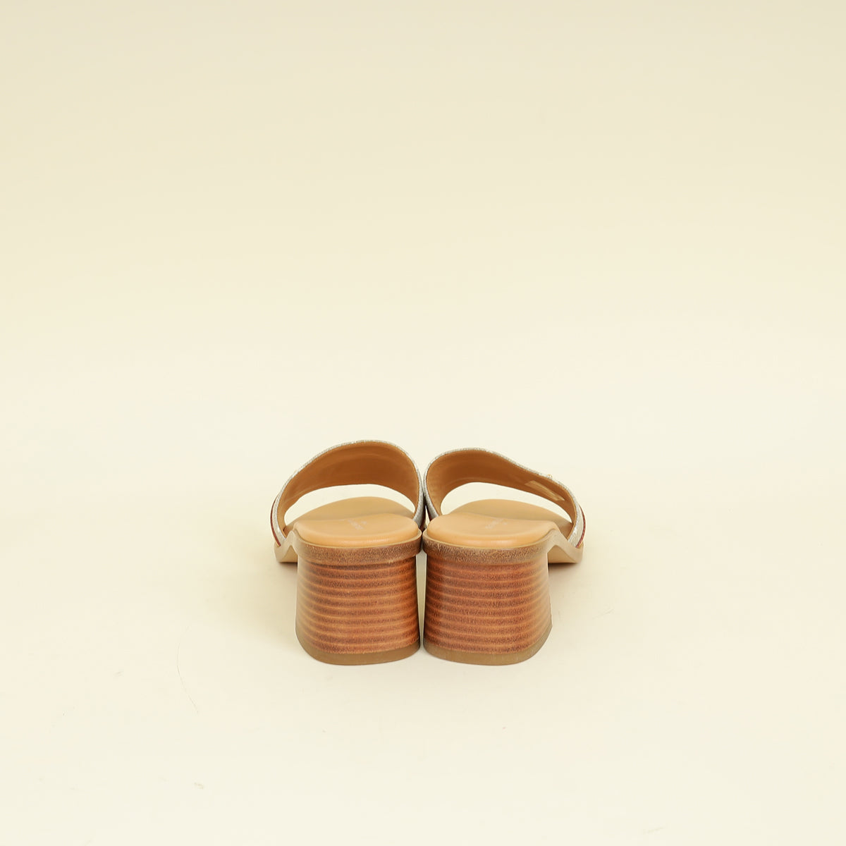 Louis Vuitton Metallic Beige Lock It Mule 38