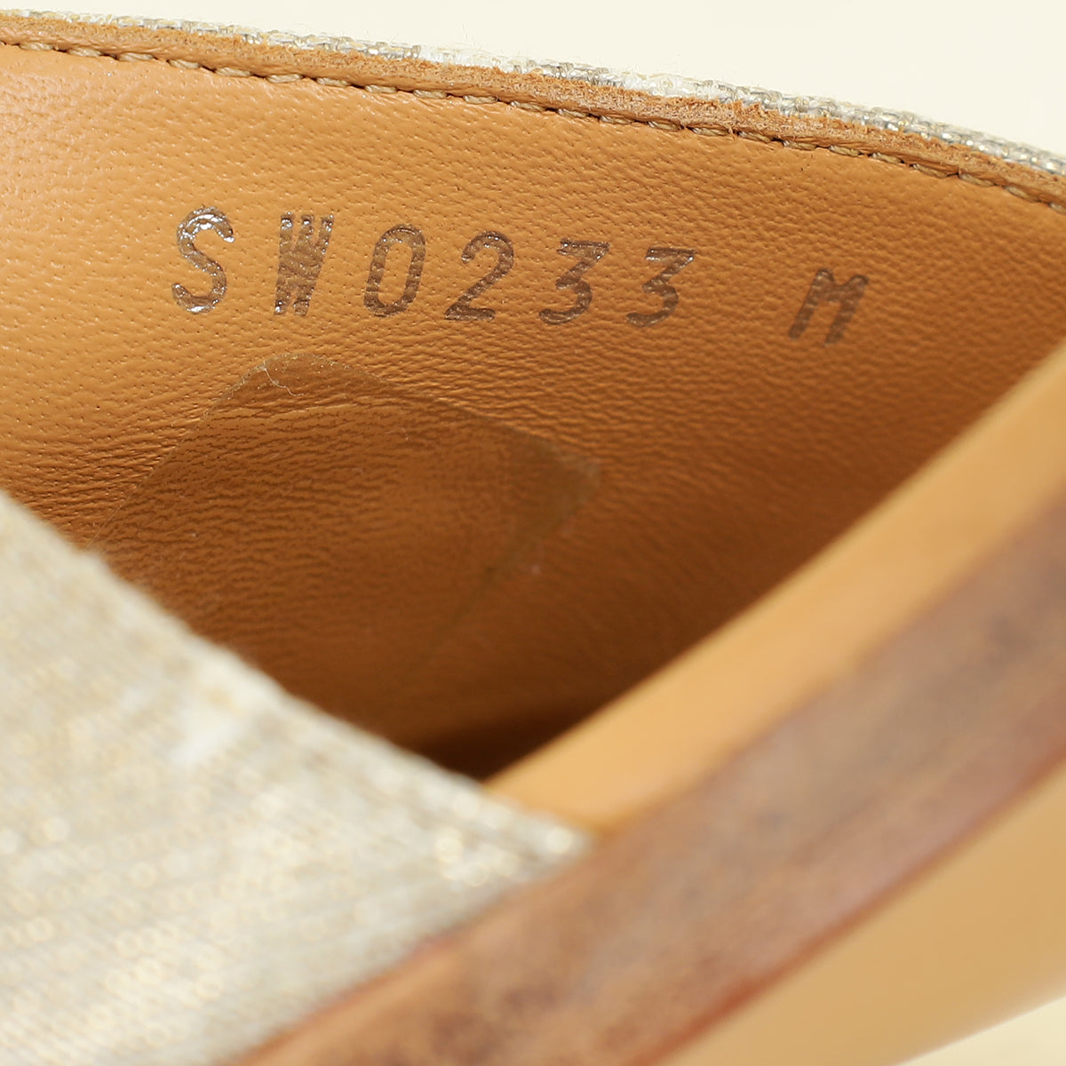 Louis Vuitton Metallic Beige Lock It Mule 38