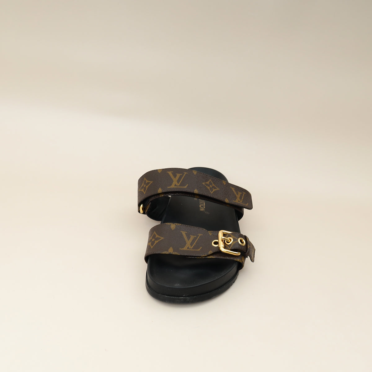 Louis Vuitton Monogram Bom Dia Flat Mules 38-Louis Vuitton-THE CLOSET