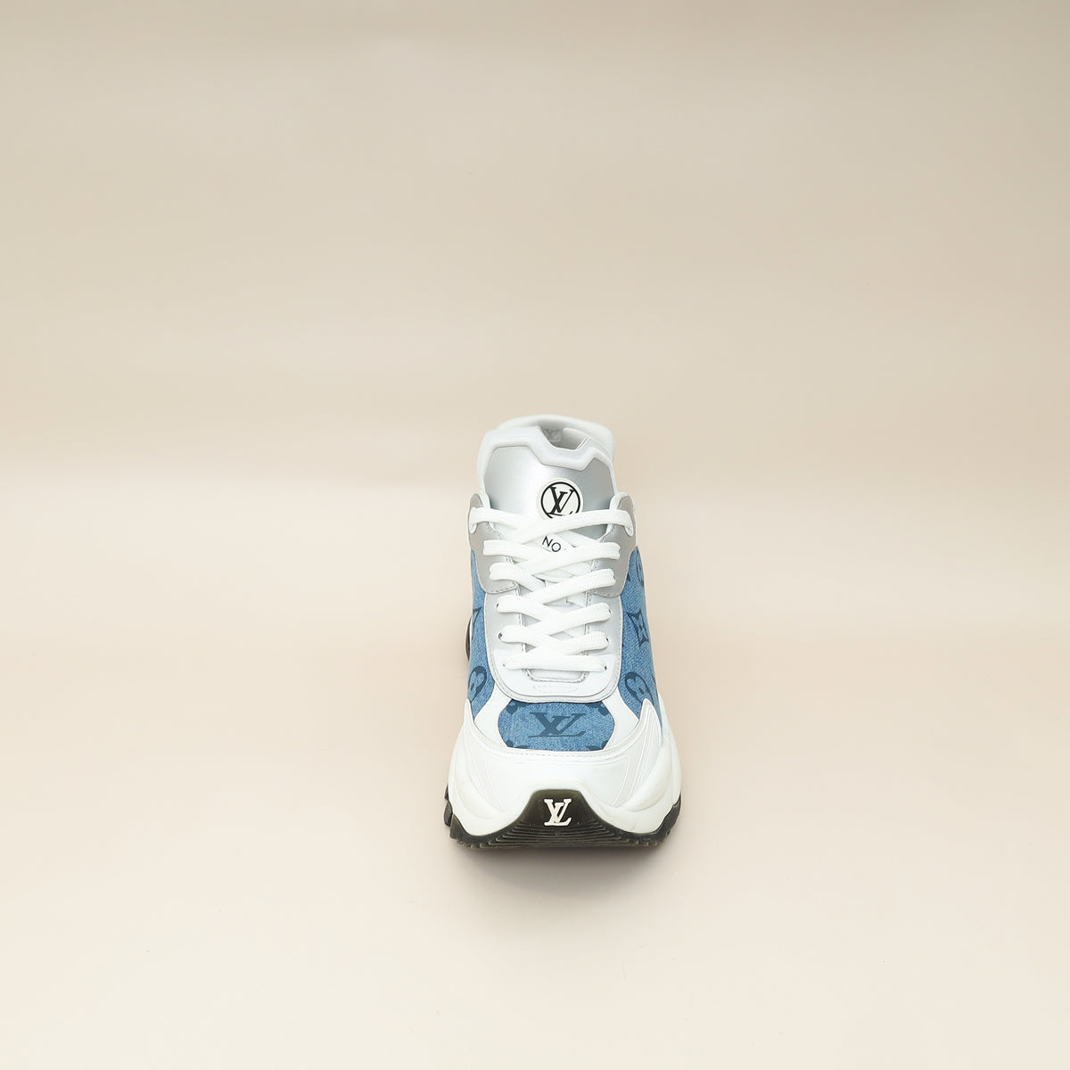 Louis Vuitton Bicolor Monogram Denim Run 55 Sneaker 38-Louis Vuitton-THE CLOSET