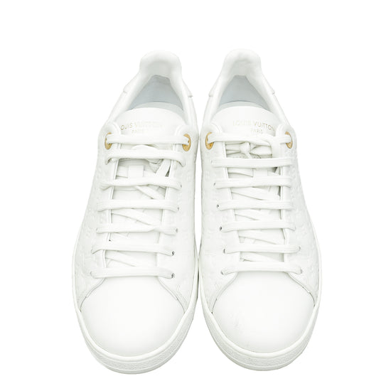 Louis Vuitton White Monogram Frontrow Sneaker 38