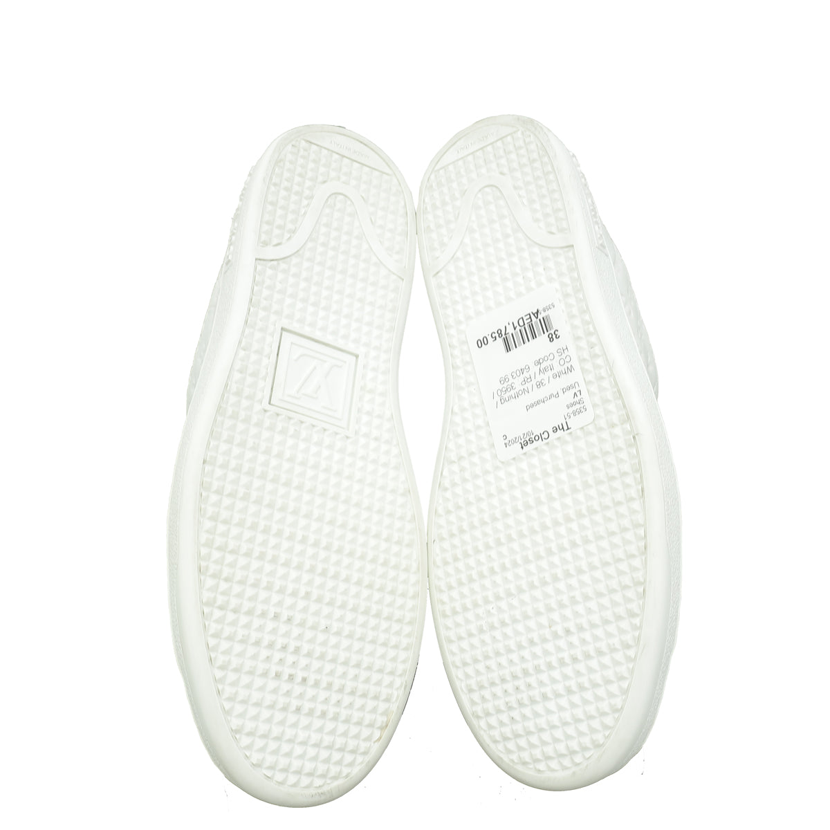 Louis Vuitton White Monogram Frontrow Sneaker 38