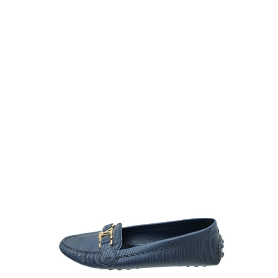 Louis Vuitton Navy Blue Oxford Loafer 39.5