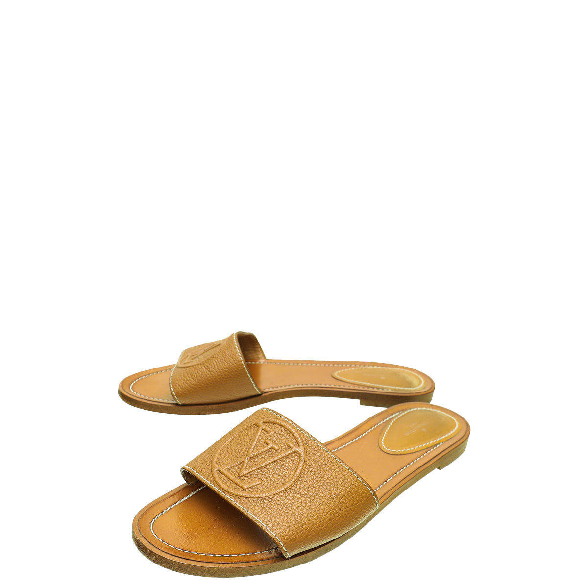 Louis Vuitton Cognac Lock It Flat Mule – THE CLOSET