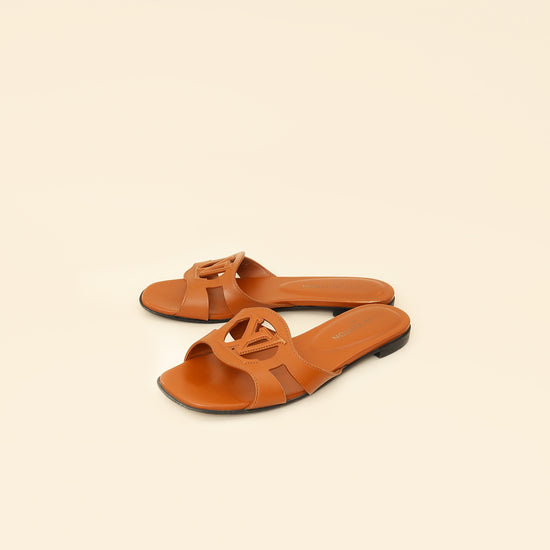 Louis Vuitton Brown Isola Flat Mules 39.5-Louis Vuitton-THE CLOSET