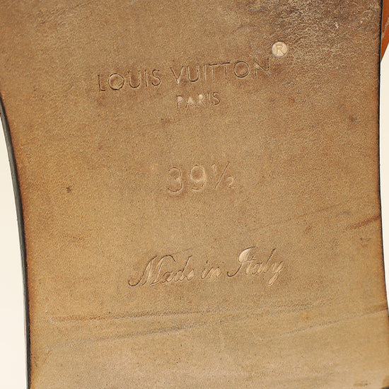 Louis Vuitton Brown Isola Flat Mules 39.5-Louis Vuitton-THE CLOSET