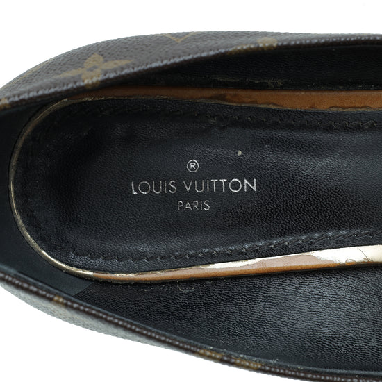 Louis Vuitton Brown Monogram Pumps Sz 39.5 – Changes Luxury