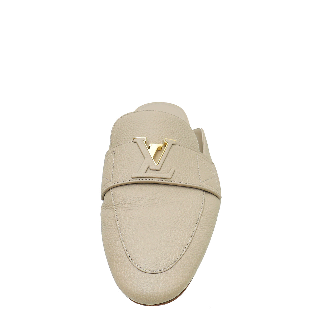 Louis Vuitton Glat Grey Capri Open Back Loafer 39-Louis Vuitton-THE CLOSET