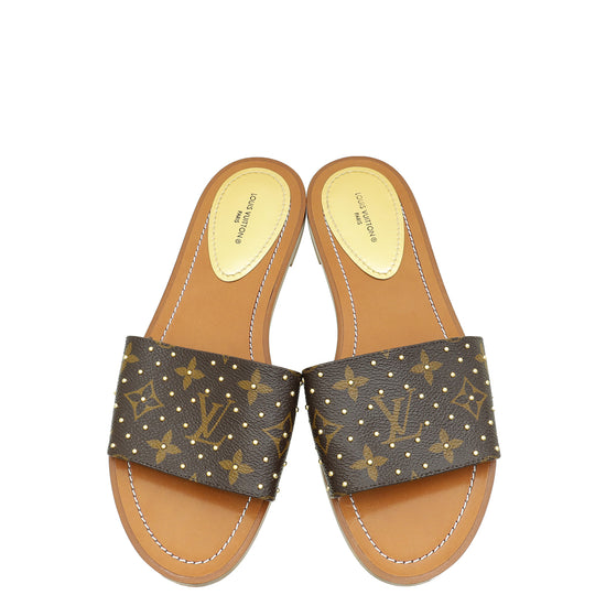 Louis Vuitton Monogram Slide Sandal 39-Louis Vuitton-THE CLOSET