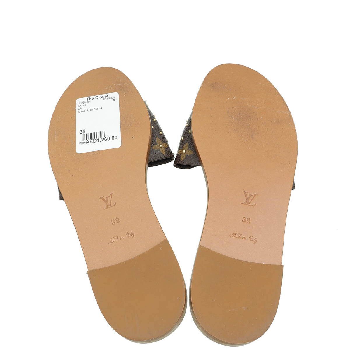 Louis Vuitton Monogram Slide Sandal 39-Louis Vuitton-THE CLOSET