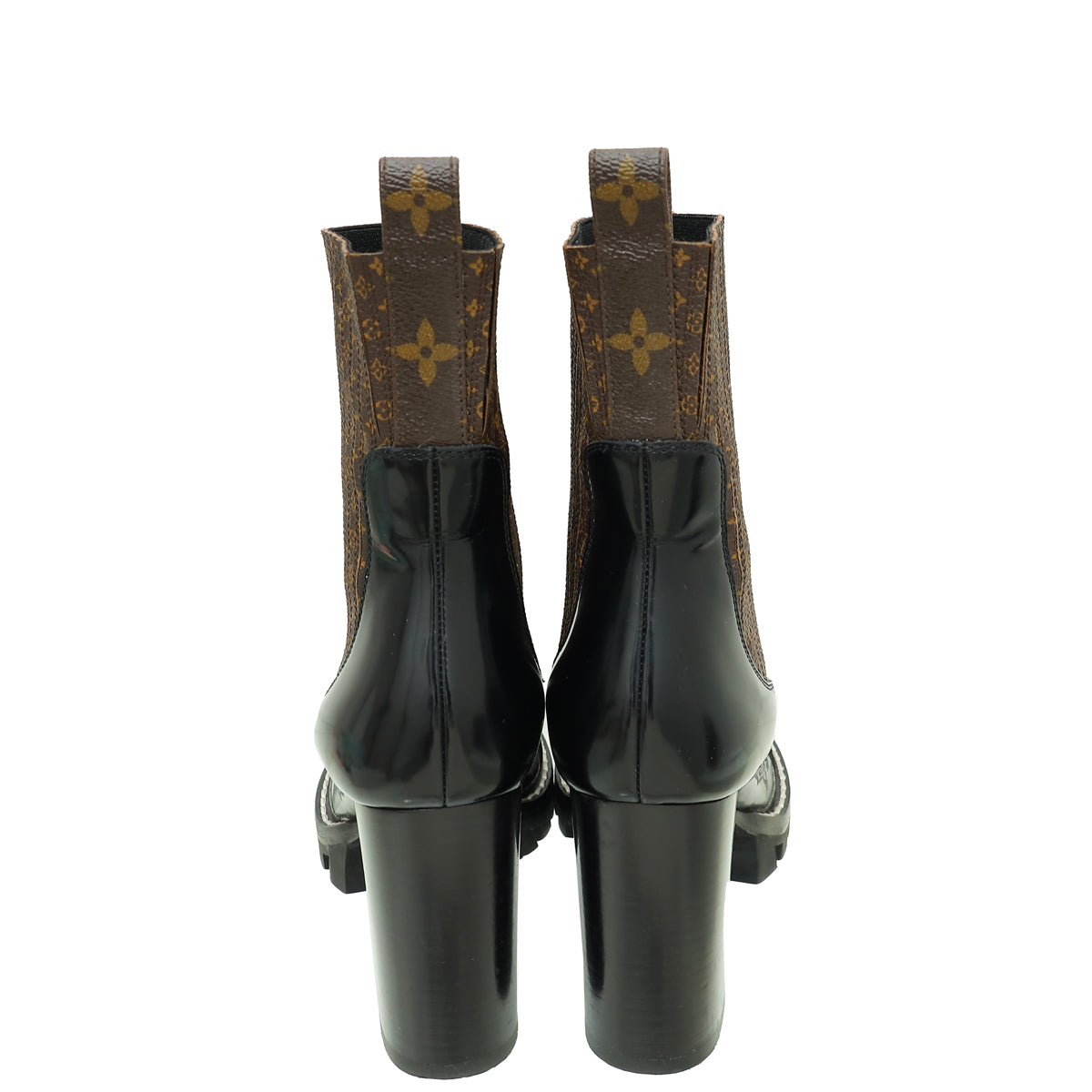 Louis Vuitton Monogram Black Nano Ankle Star Trail Boots 39