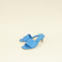 Louis Vuitton Royal Blue Monogram Embossed Revival Mules 39