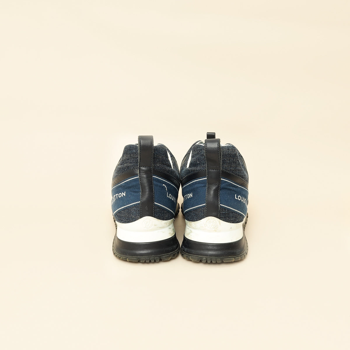 Louis Vuitton Navy Blue Monogram Denim Run Away Sneaker 39-Louis Vuitton-THE CLOSET