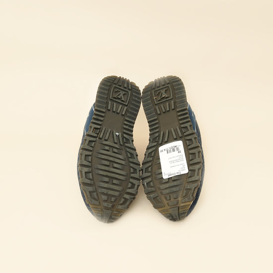 Louis Vuitton Navy Blue Monogram Denim Run Away Sneaker 39-Louis Vuitton-THE CLOSET