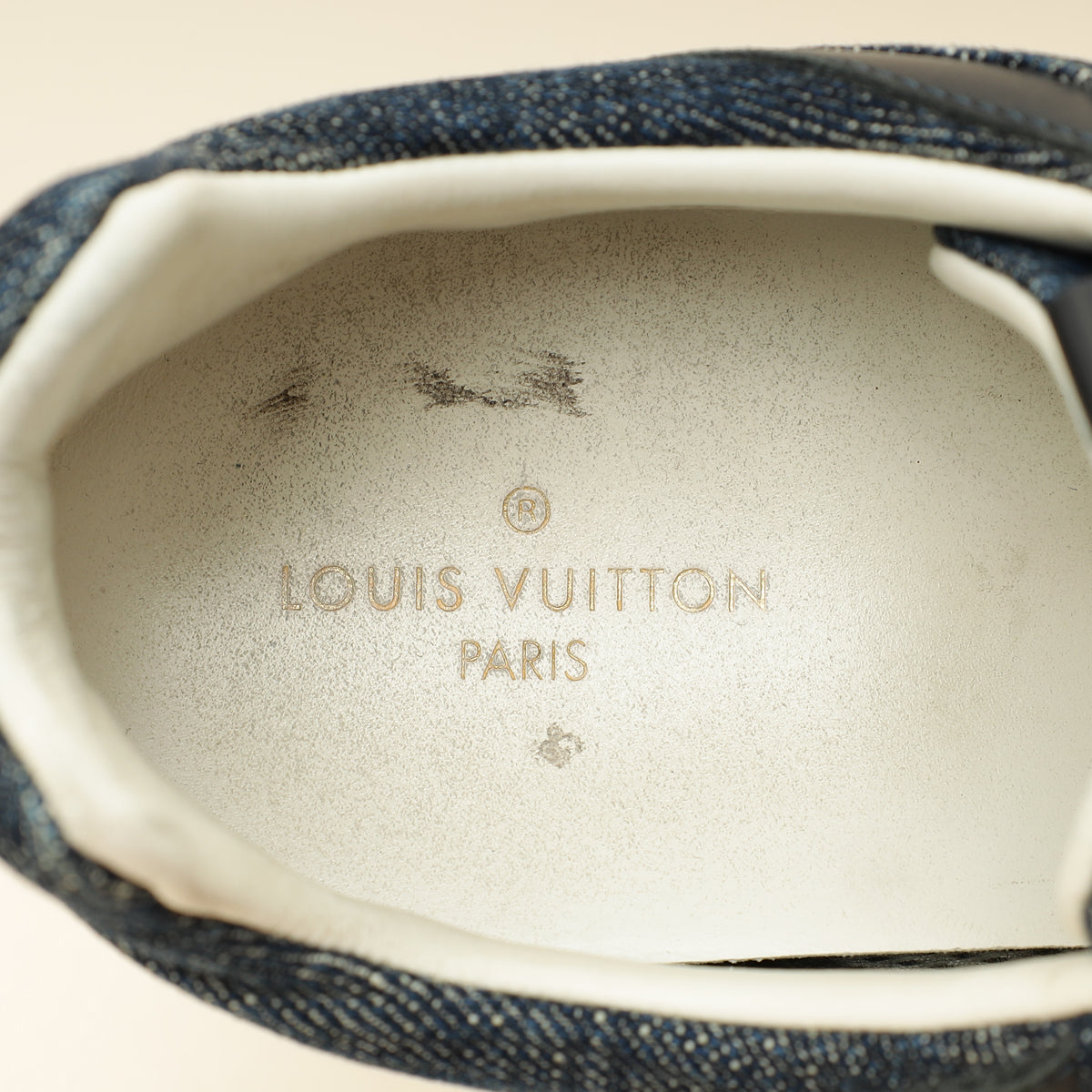 Louis Vuitton Navy Blue Monogram Denim Run Away Sneaker 39-Louis Vuitton-THE CLOSET