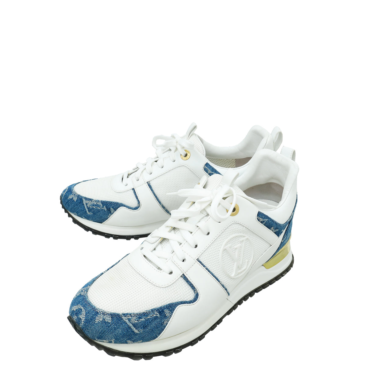 Louis Vuitton Monogram Denim Bicolor Run Away Sneaker 39-Louis Vuitton-THE CLOSET