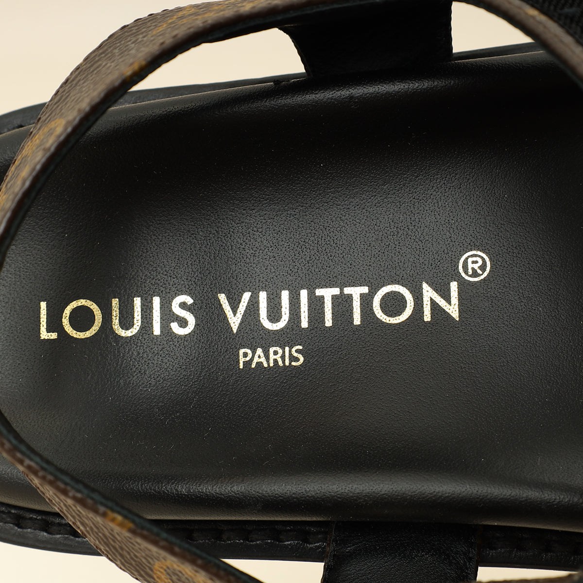Louis Vuitton Brown Monogram Sunset Comfort Flat Sandal 39 – THE