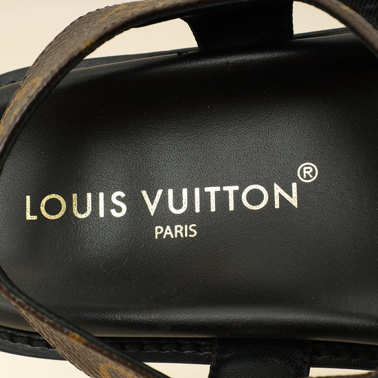 Louis Vuitton Brown Monogram Sunset Comfort Flat Sandal 39-Louis Vuitton-THE CLOSET