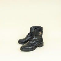 Louis Vuitton Black Wonderland Flat Ranger Boots 39