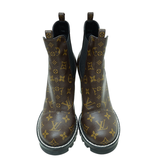 Louis Vuitton Monogram Beaubourg Ankle Boots 39