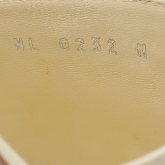 Louis Vuitton Cream Nude Monogram Empreinte Lockit Mules 39