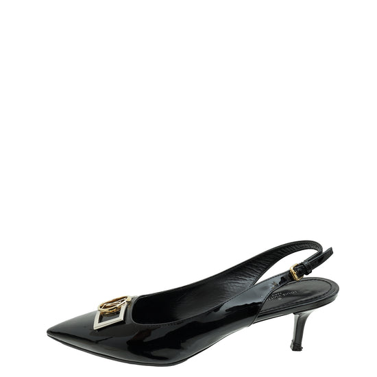 Louis Vuitton Black Insider Slingback Pump 39