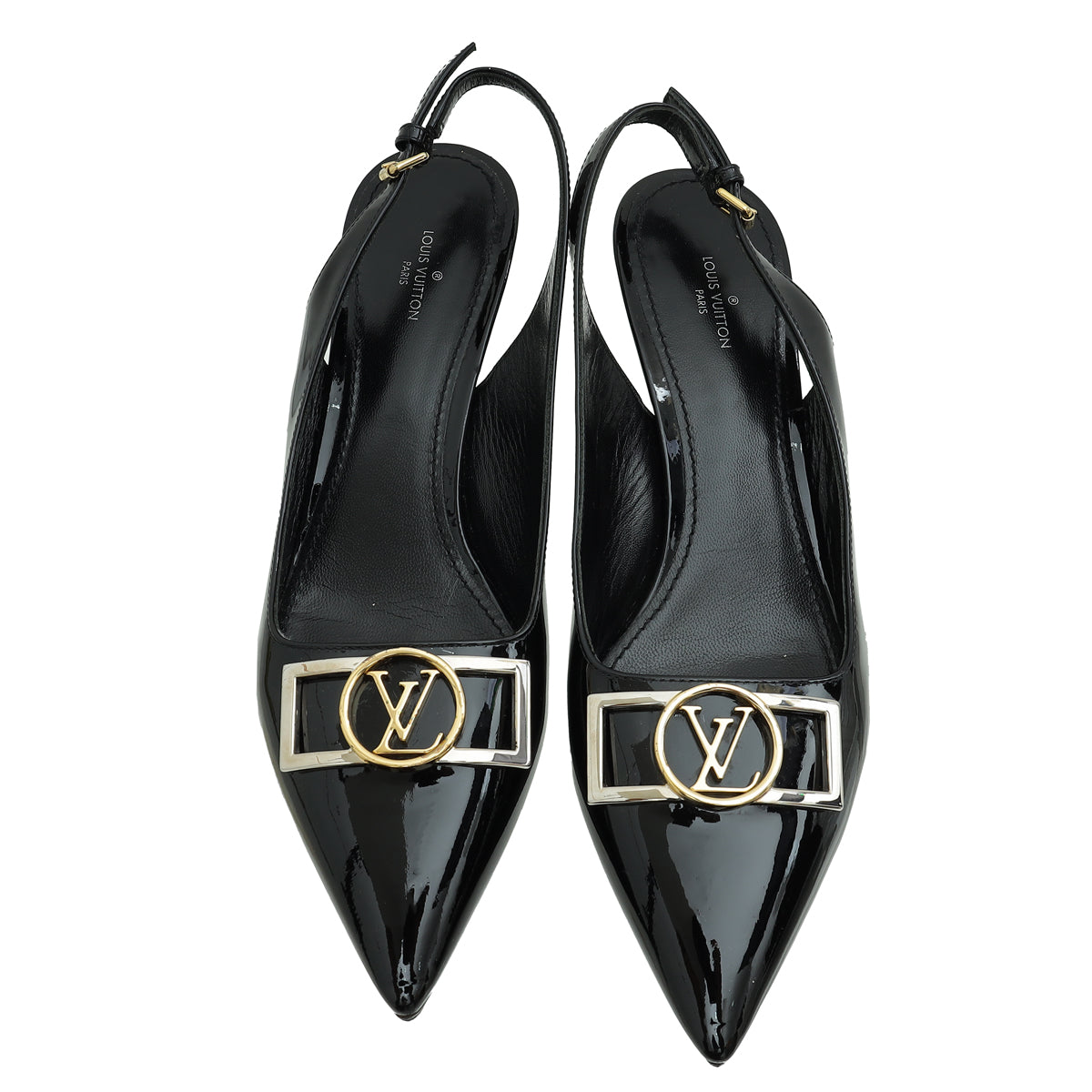 Louis Vuitton Black Insider Slingback Pump 39