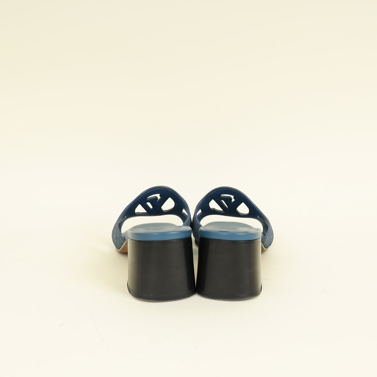 Louis Vuitton Dark Blue Isola Denim Effect Mules 40