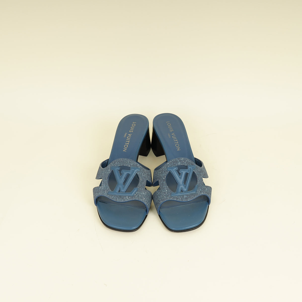 Louis Vuitton Dark Blue Isola Denim Effect Mules 40
