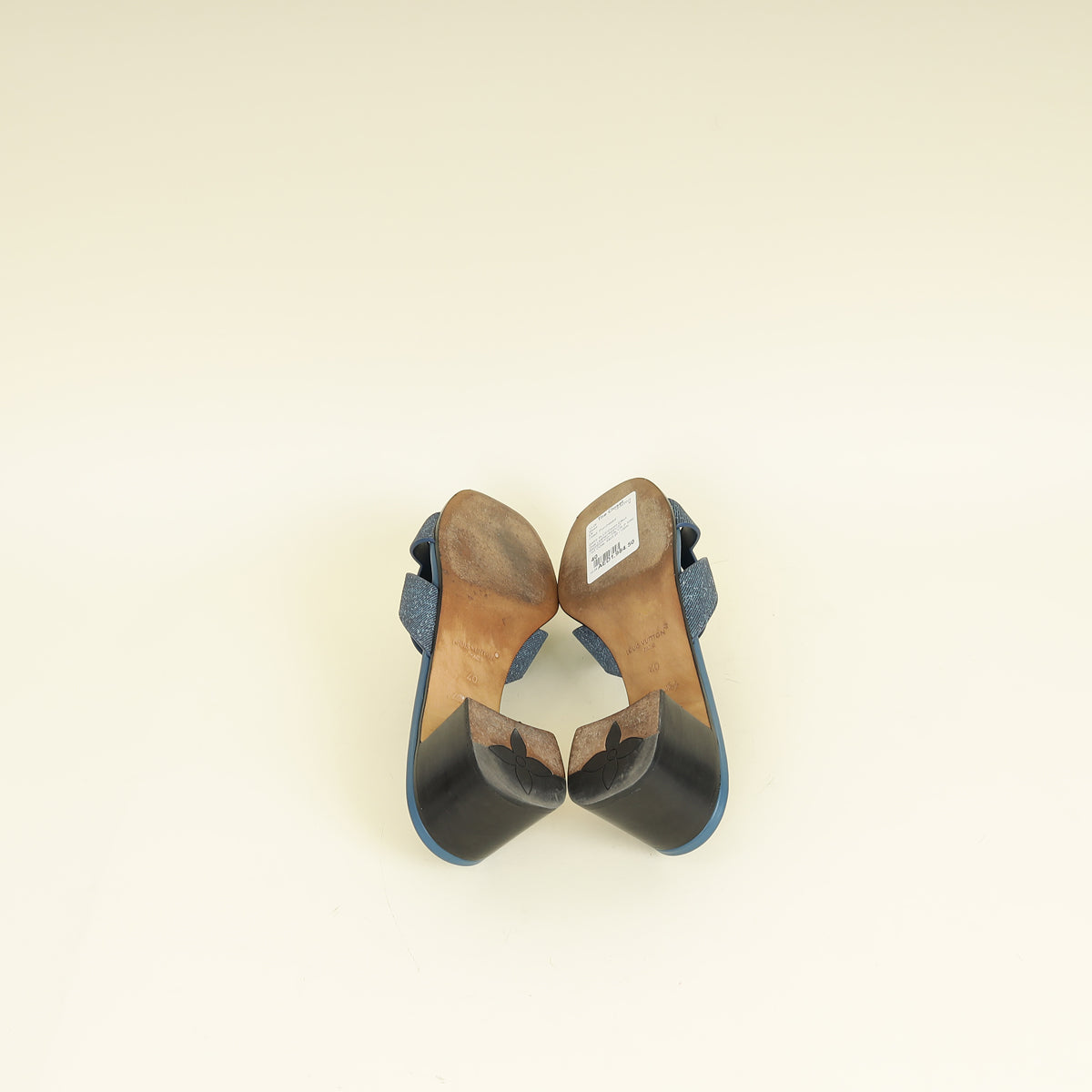 Louis Vuitton Dark Blue Isola Denim Effect Mules 40