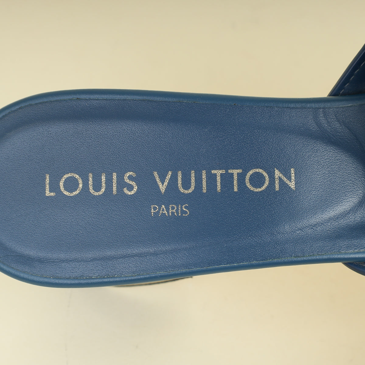 Louis Vuitton Dark Blue Isola Denim Effect Mules 40