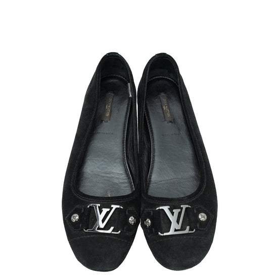 Louis Vuitton Black Suede Monte Carlo Moccasin Loafers 40