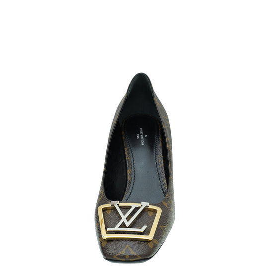 Louis Vuitton Monogram Madeleine Block Heel Pump 40