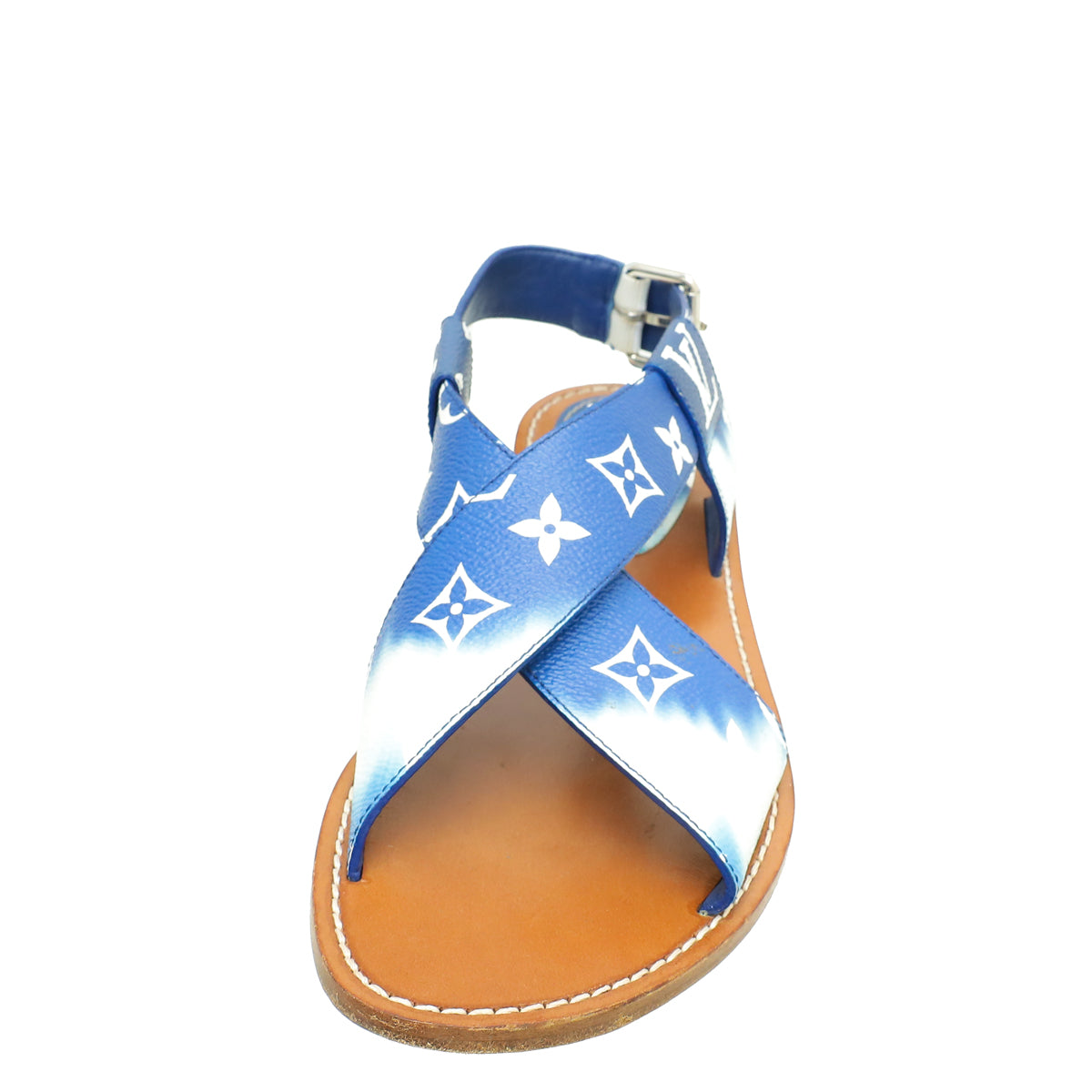 Louis Vuitton Blue Monogram Escale Palma Flat Sandals 40-Louis Vuitton-THE CLOSET