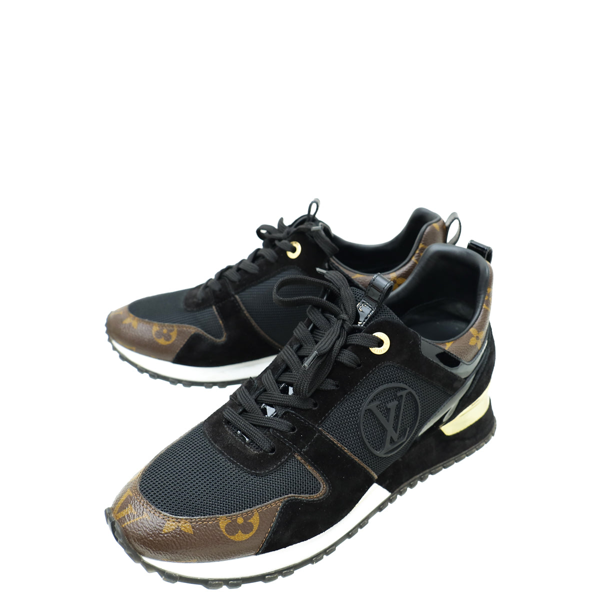 Louis Vuitton Monogram Black Run Away Sneaker 40-Louis Vuitton-THE CLOSET