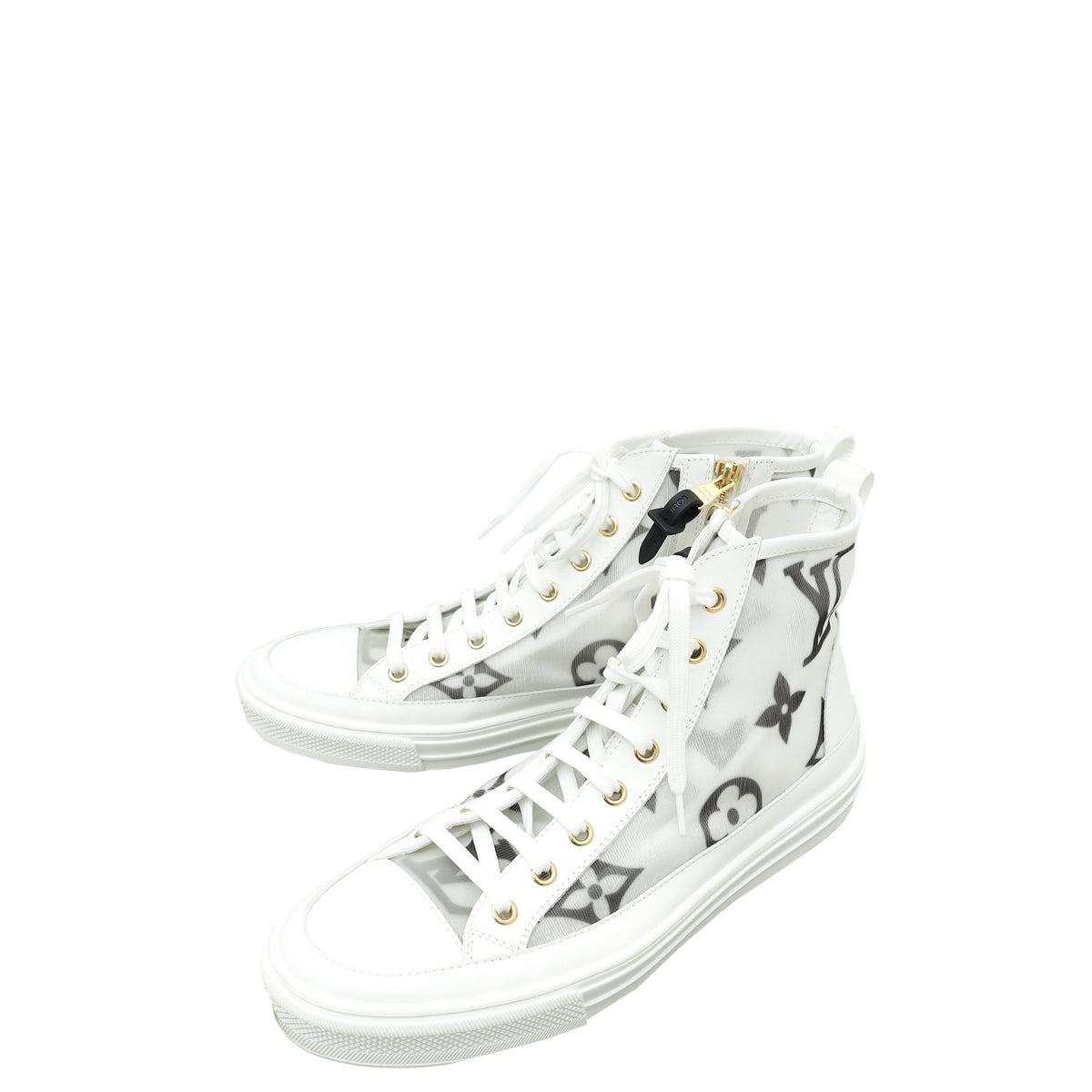 Louis Vuitton Monogram Mesh Stellar High Top Sneakers 40-Louis Vuitton-THE CLOSET